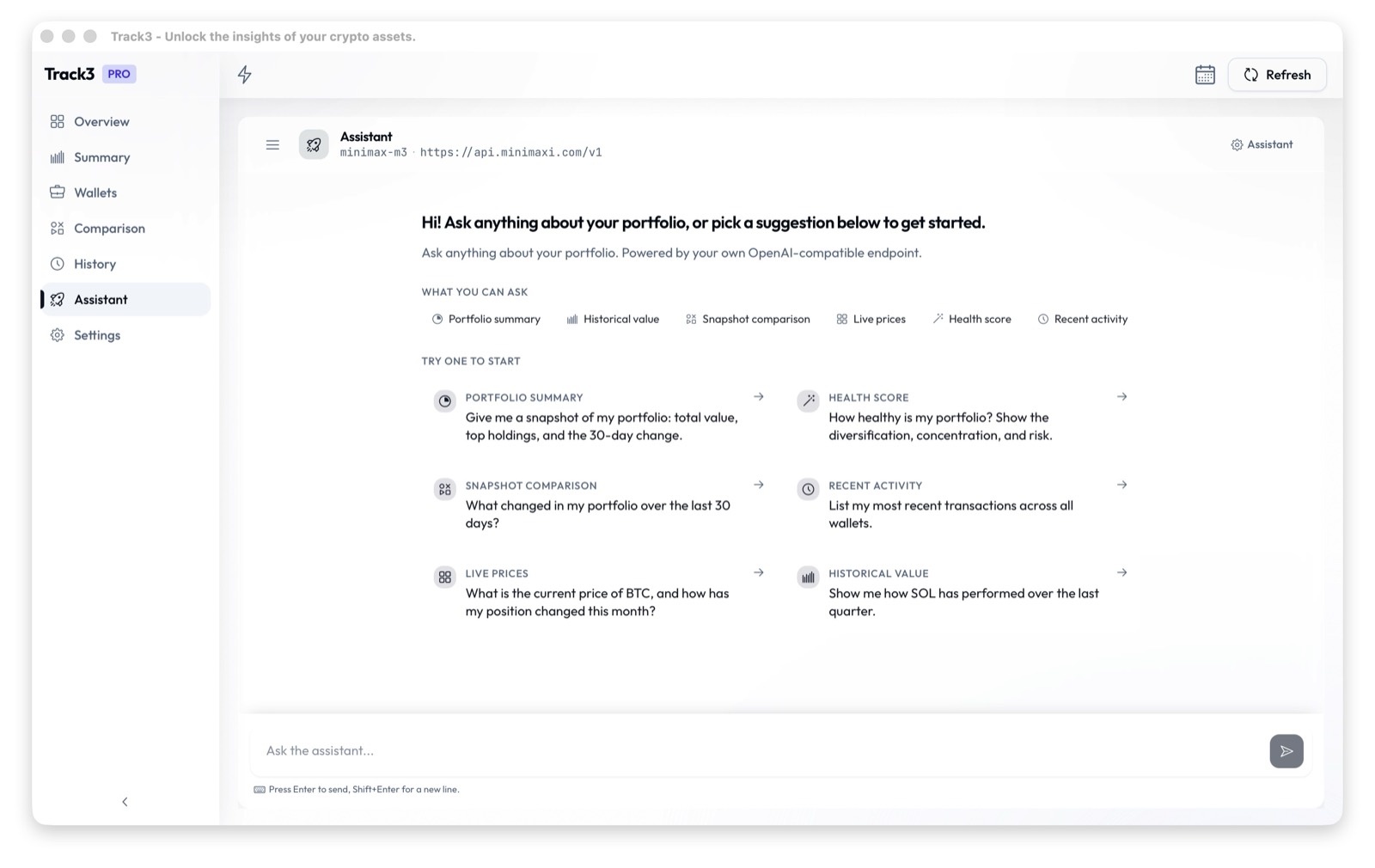 Track3 AI Assistant — Portfolio Q&A