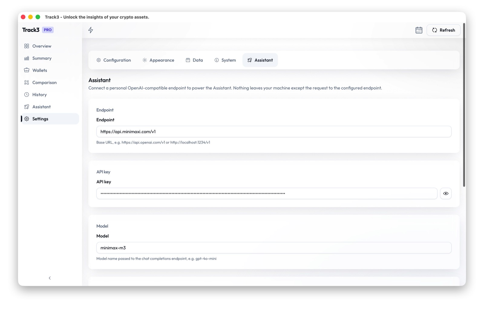 Track3 AI — Market & Asset Insights